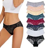 [Evolyline] Underpants Women's Lace Women's Hipster Lace Briefs Women's Panties Women's Lace Soft Panties Lace Underpants for Women Multipack Hipster Lace Women