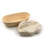 Brunswick Bakers Oval Rattan 35cm Bread Banneton w/ Lining Sourdough Basket