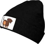 [ObabO] Cute Dog Warm Knit Woolen Hat,Classic Knit Beanie Cap,Snug Hat Cap for Daily Wear Unisex,Modern Stylish