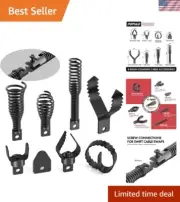 8-Piece Drain Snake Cutter Heads Steel 5/16"-3/4" Easy Installation for Cleaning