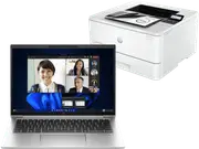 HP EliteBook 840 14 inch G11 Business Laptop, Silver + HP LaserJet Pro 4001dn Printer