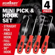 4Pc Pick Hook Set O Ring Oil Seal Remover Non-Slip Rubber Handle Red Local Stock