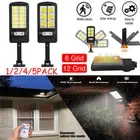 LED Solar Motion Sensor Light Outdoor Garden Yard Street Flood Down Lamp Wall