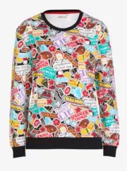 NEW PETER ALEXANDER STRANGER THINGS STICKER SWEATER PJ TOP RRP$89.95 LARGE L