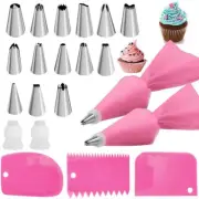 Cake Decorating Tools Kit Set Russian Piping Tips Pastry Icing Nozzle Bags Stand