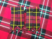 Men’s Kilt Sock Flashes Wallace Tartan/Scottish Kilt Hose Socks Flashes Wallace