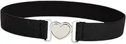 [Tadill] Women Elastic Waist Belt Lady Cinch for Party Holidays Dating Birthday Gift, Silver Buckle