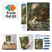 - Gone Fishing, Full Drill, Round Dotz, Diamond Painting Kits, Diamond Art Ki...