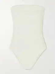 [TOVE] TOVE - Fran Strapless Ruched Stretch-crepe Bodysuit - White - FR 42 FR 42 White