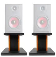 Rockville 8” Wood Studio Monitor Speaker Stands For Gemini SR-5 Monitors