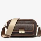 Michael Kors Bradshaw Extra-Small Metallic Signature Logo Camera Crossbody Bag