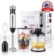 Juego De Batidora Inmersion Mano 4 En 1 1000W Picadora Para Alimento Profesional
