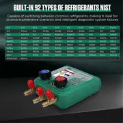Manifold Gauge Air Conditioner Refrigerant Leak Manifold Vacuum Pressure Temperature Tester Digita As Shown