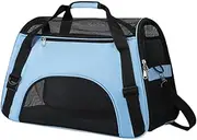 Sdlnklm Cat Carrier Pet Carrier Light Air Circulation Conveniently Breathable, Blue, L