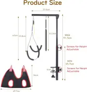Dog Grooming Arm with Clamps and Harness for Small/Medium Pets