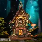 ROKR Cuckoo Clock 3D Wooden Puzzle Mechanical DIY Model Kit for Adult Home Decor
