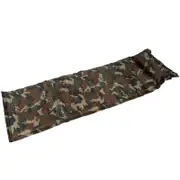 Outdoor Camping Camouflage Automatic Inflatable Mattress One Person Self Inflating Moistureproof Tent With Pillow Army Green Sleeping Mats