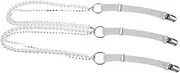 [DEARMAMY] Elastic Pearl Suspenders for Women Bond Skirt Pants Hidden Back Suspender