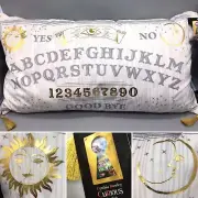 Cynthia Rowley Halloween White Ouija Board Feather Pillow Luxury Designer XL 30"