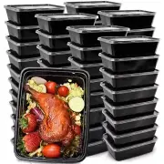 50-Pack Meal Prep Containers Plastic Bento Boxes Reusable To-Go Food3653