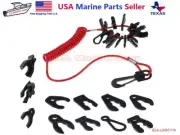 Universal Boat Outboard Safety Kill Stop Switch Lanyard Tether Cord 10 Keys