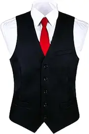 boxed-gifts Men's Poly Twill Full Back Tuxedo Vest