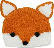[ANKOMINA] Baby Toddler Cute Fox Animal Design Knitted Hat Crochet Hooded Cap Photography Props Beanies,Gray