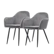 Set of 2 Velvet Armchair Accent Lounge Chairs — Adjustable Feet & Removable Cushion Covers Adjustable Feet & Removable Cushion Coversr Accent