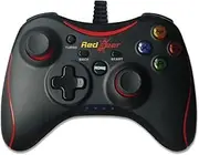 Redgear Pro Series Wired Gamepad with Integrated Force Feedback, Illuminated ABXY Keys, Ergonomically Design, 1.8m USB Cable for PC