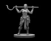 Human Female Druid 2 for D&D Dungeons and Dragons Pathfinder DND Mini