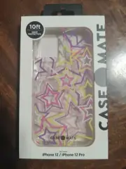 Case-Mate Hardshell Case for Apple iPhone 12 / iPhone 12 Pro - Neon Stars/Clear
