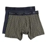 TED BAKER London Men’s Premium Soft Modal 2-Pack Boxer Briefs Size M Sunset/Navy