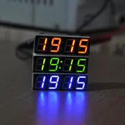 1x Mini Car Digital Clock Thermometer Voltmeter 3 IN 1 Luminous Vehicle Hot I6Q5