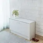 White Shoe Bench Organizer Cabinet Hall Entryway Sneaker Storage Rack Closet