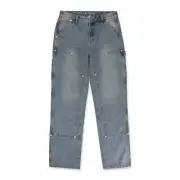 NWT GREEDY UNIT LOOSE SCREW BLUE STRAIGHT-FIT JEANS SIZE S $160