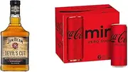 Jim Beam Devil's Cut Bourbon 700ml & Coca-Cola No Sugar Soft Drink Mini Can Multipack 6 x 250 ml