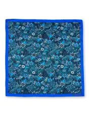 [Declic] Mossley Floral Pocket Square in Blue