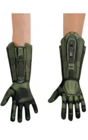 LICENSED MASTER CHIEF HALO DELUXE ADULT GLOVES HALLOWEEN COSTUME ACCESSORY