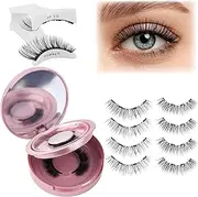 Magnetic Eyelashes Natural Lashes Magnetic False Eyelashes with Applicator Cat Eye Wispy Eyelashes Durable 2 Pair Magnetic Lashes Wispy Reusable Eyelashes without Glue(Magnetic Eyelashes-CX08)