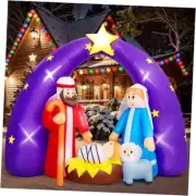 Nativity Scene Christmas Inflatable with LED Lights for Outdoor Yard