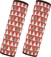 Car Seat Belt Covers 2 Pcs Soft Unique Car Safety Seat Belt Strap Shoulder Pad Camera Bag Strap Cover Car Accessories for Adults Child Kids S Christmas Tree Pattern Design