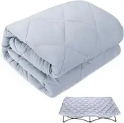 Sheet for Regalo My Cot Portable Toddler Bed, Joovy Travel Cot (Sheet Only, Bed not Included), Soft Child Travel Cot Padded Cover, Grey