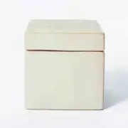 Threshold studio McGee square Stoneware Square Box with Lid 5” X 5”
