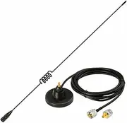 Ham Radio Vehicle Car Mobile Radio Antenna Dual Band VHF UHF 136-174MHz 400-520MHz Magnetic Base PL259 Male Antenna for BTECH ICOM Kenwood Midland Yaesu TYT AnyTone Amateur Radio Two Way Radio