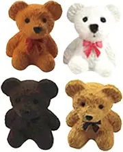 BESTonZON 4pcs Mini Bear Mini House Bear Figurines Decorative Tiny Bear Mini Ornament Small Bear Models Miniature Bear Figurines Micro Landscaping Bears Toy Desktop Plastic Child Decorations