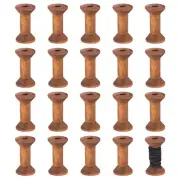 20Pcs Antique Wooden Empty Spools 1.57 Empty Thread Spools Wooden Ribbon Spool