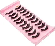 Hoement 10 Pairs Fake Eyelashes Strip Lashes False Lashes Natural Look Wispy Lashes Natural Look False Eyelashes Fluffy Fake Lashes Lash Extensions Lashes for Women Lashes