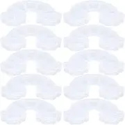 Rainbow Shaped Transparent Storage Box High Quality Durable Multi Grid Design Portable Travel Jewelry Organizer for Bedroom Study Plastic 14.5 x 9 x 2cm 10Pcs