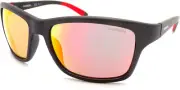 Carrera Polarized Sunglasses 8013/S Matte Black / Crystal Red Mirror Lens DL5 OZ