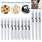 12Pcs Reciprocating Saw Blade Set Sharp Metal Assorted Pruning Saw Blade STS